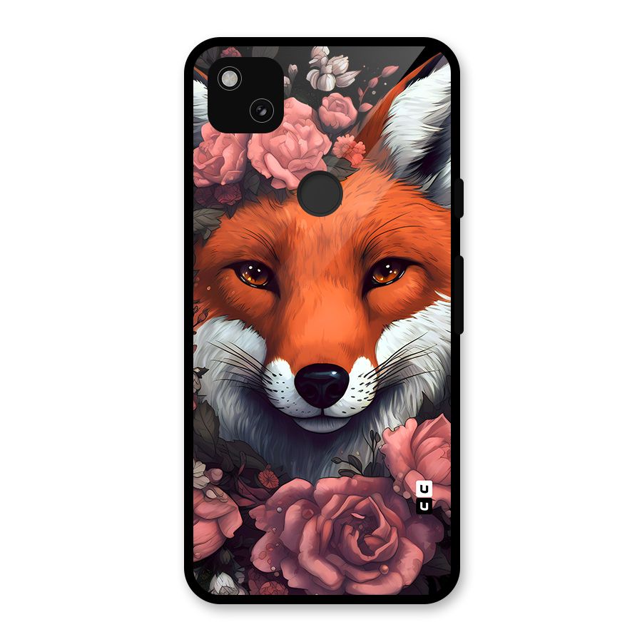 Fox and Roses Glass Back Case for Google Pixel 4a
