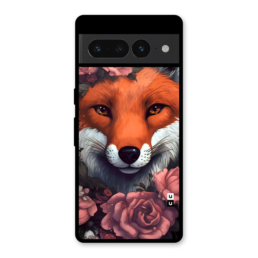 Fox and Roses Glass Back Case for Google Pixel 7 Pro