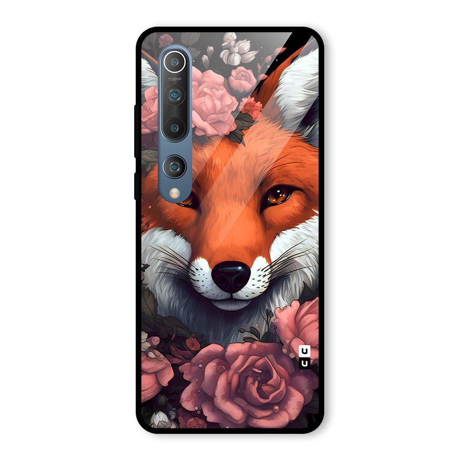 Fox and Roses Glass Back Case for Mi 10