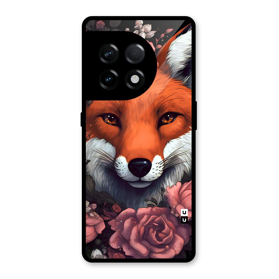 Fox and Roses Glass Back Case for OnePlus 11R