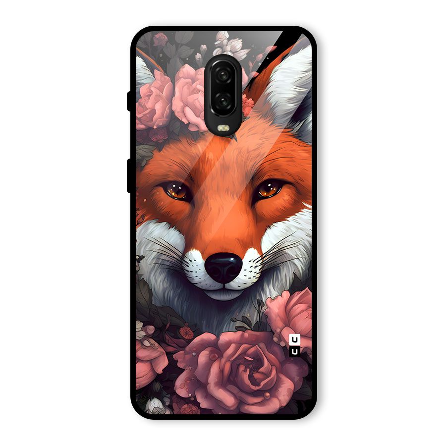 Fox and Roses Glass Back Case for OnePlus 6T