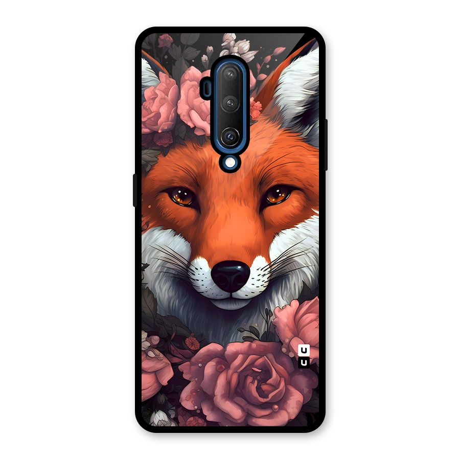 Fox and Roses Glass Back Case for OnePlus 7T Pro