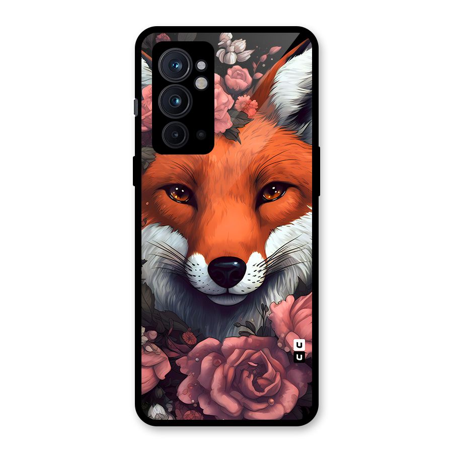 Fox and Roses Glass Back Case for OnePlus 9RT 5G