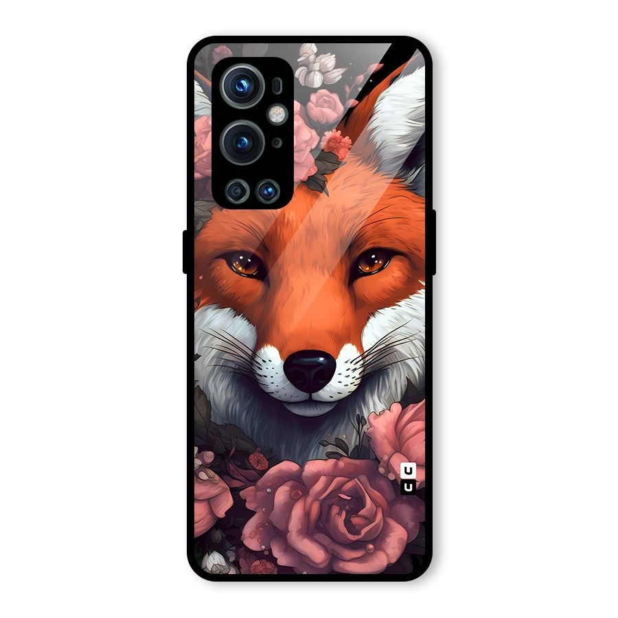 Fox and Roses Glass Back Case for OnePlus 9 Pro