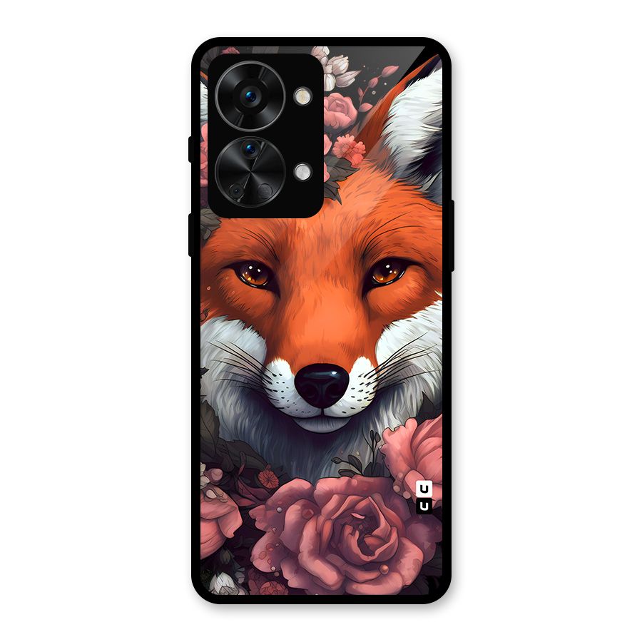 Fox and Roses Glass Back Case for OnePlus Nord 2T