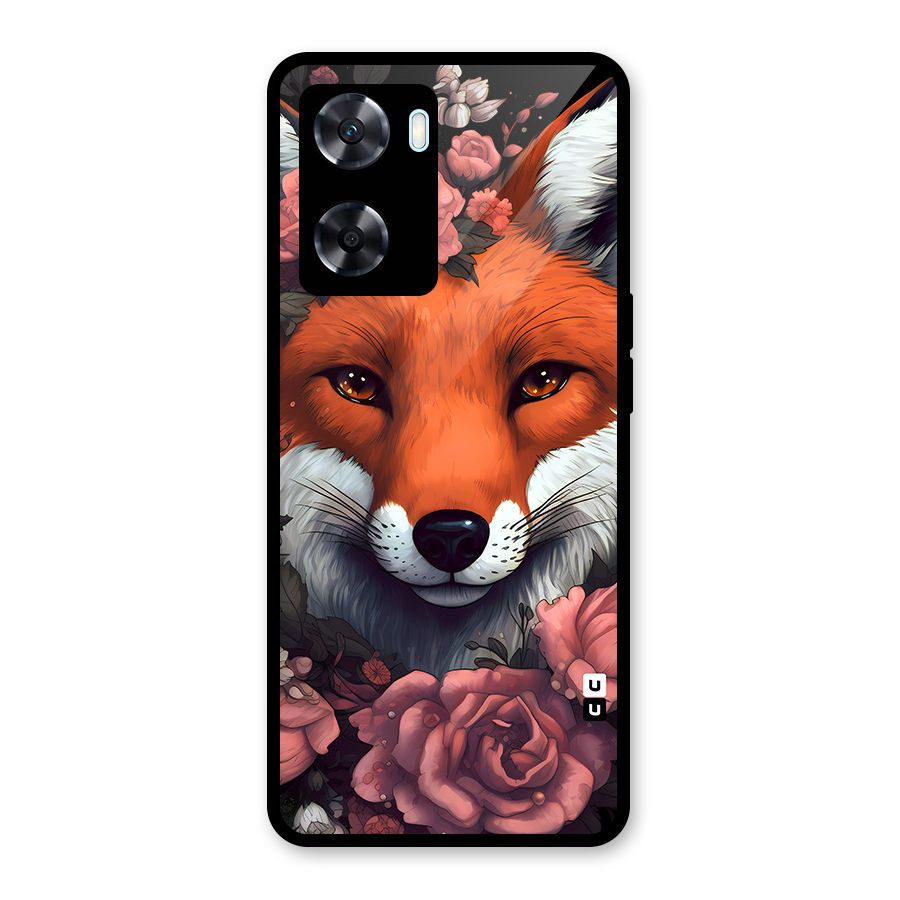 Fox and Roses Glass Back Case for Oppo A77