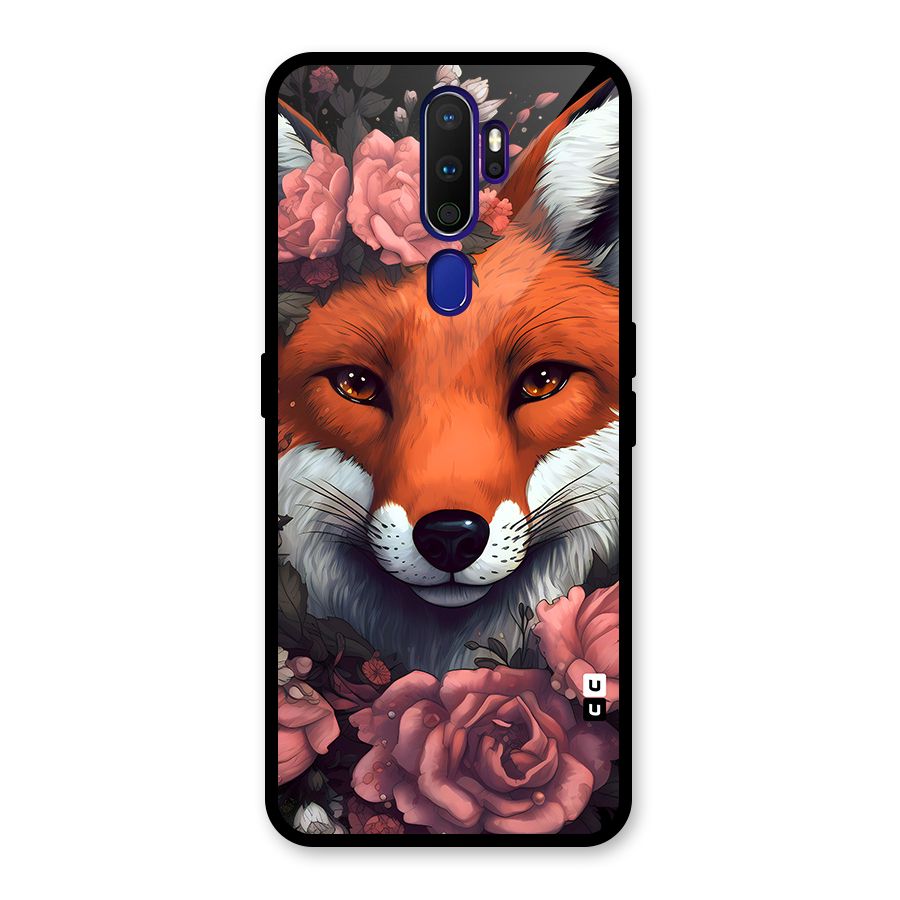 Fox and Roses Glass Back Case for Oppo A9 (2020)