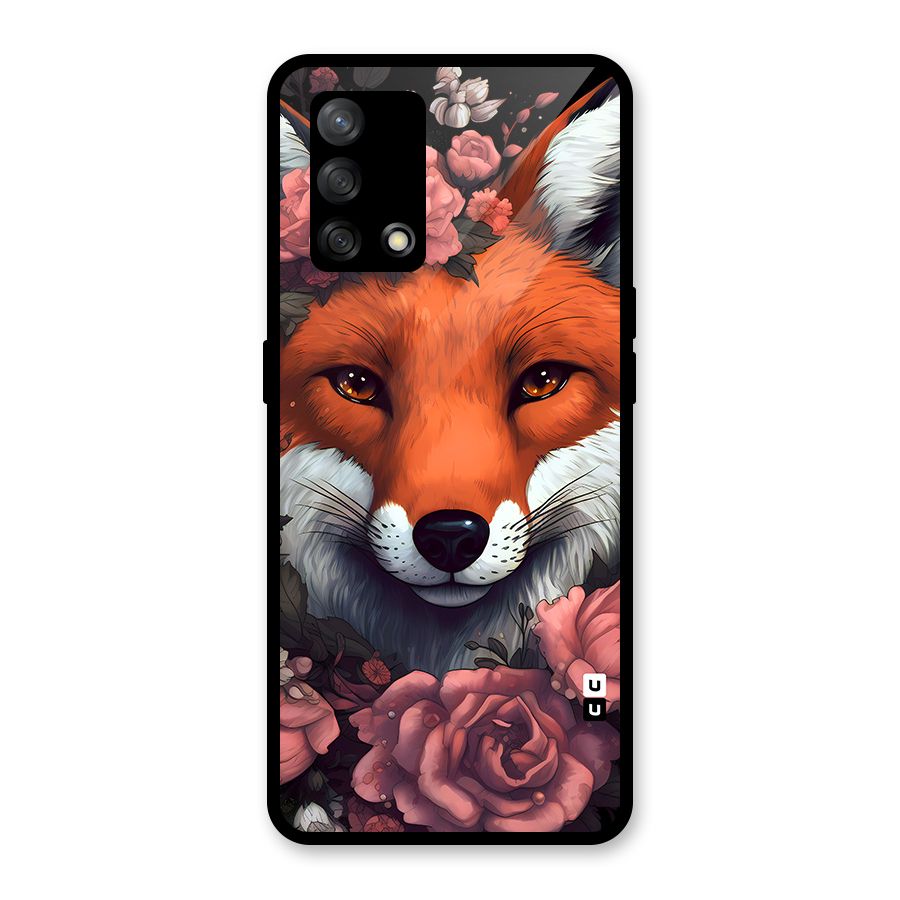 Fox and Roses Glass Back Case for Oppo F19