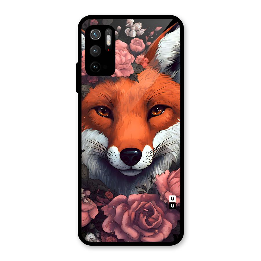 Fox and Roses Glass Back Case for Poco M3 Pro 5G