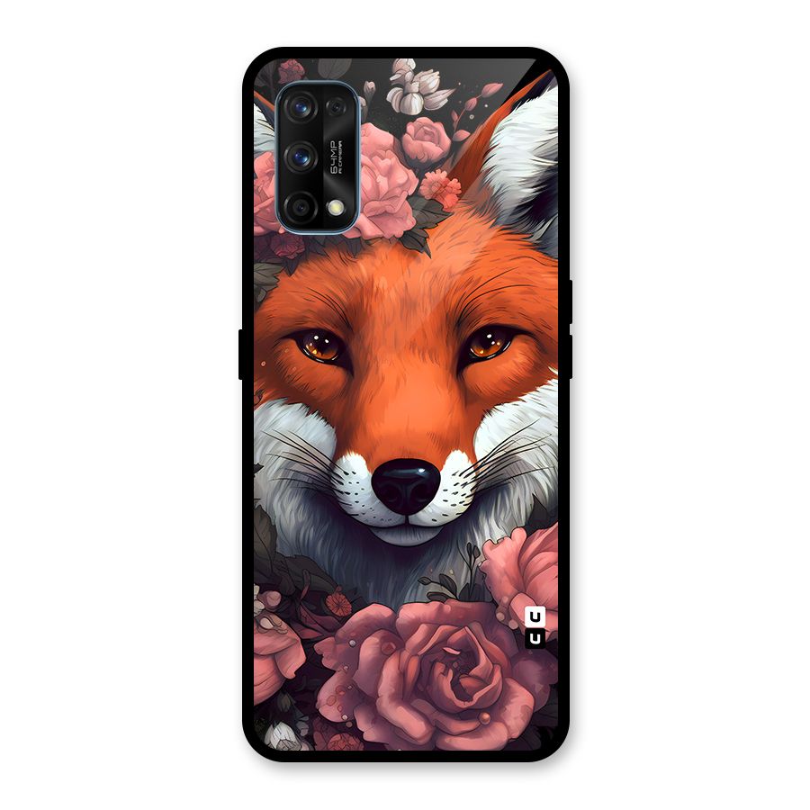 Fox and Roses Glass Back Case for Realme 7 Pro
