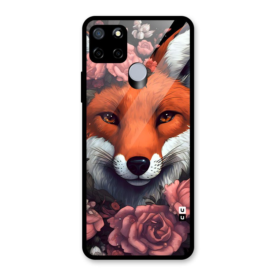 Fox and Roses Glass Back Case for Realme C12