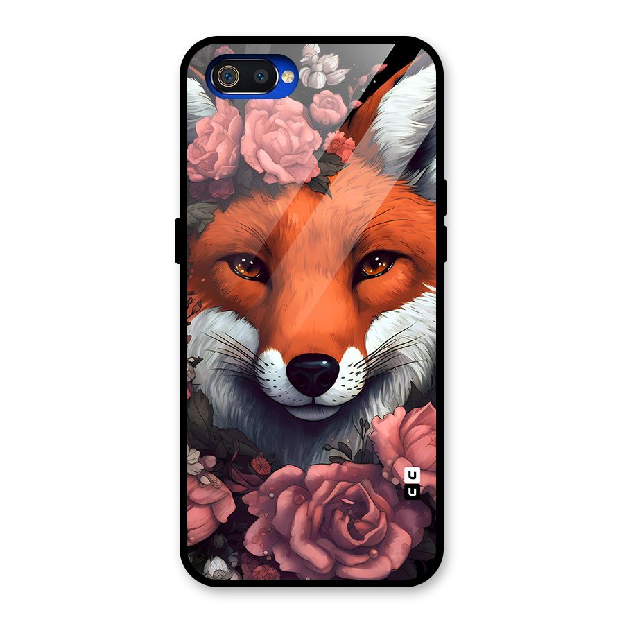 Fox and Roses Glass Back Case for Realme C2