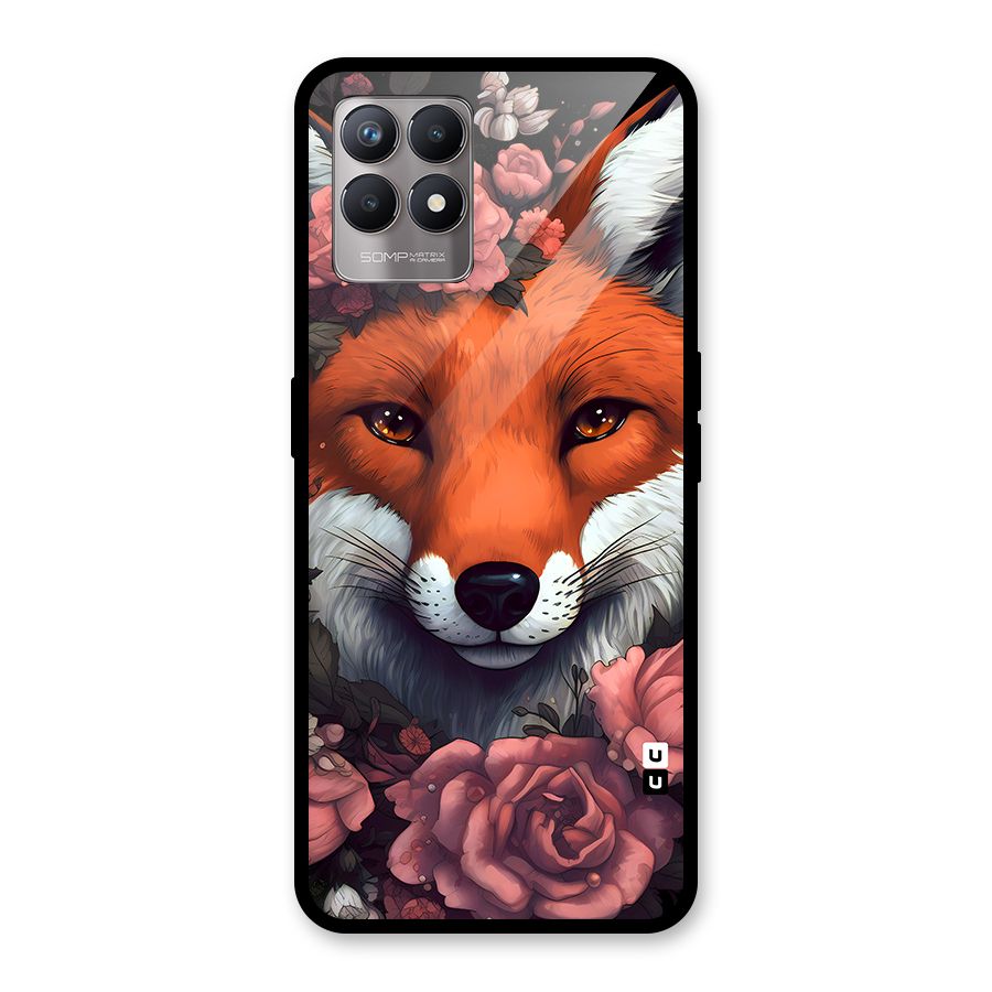 Fox and Roses Glass Back Case for Realme Narzo 50