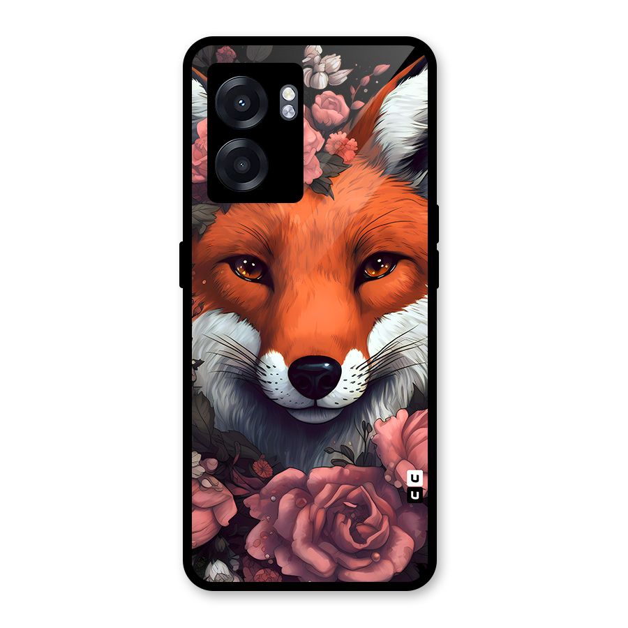 Fox and Roses Glass Back Case for Realme Narzo 50 5G