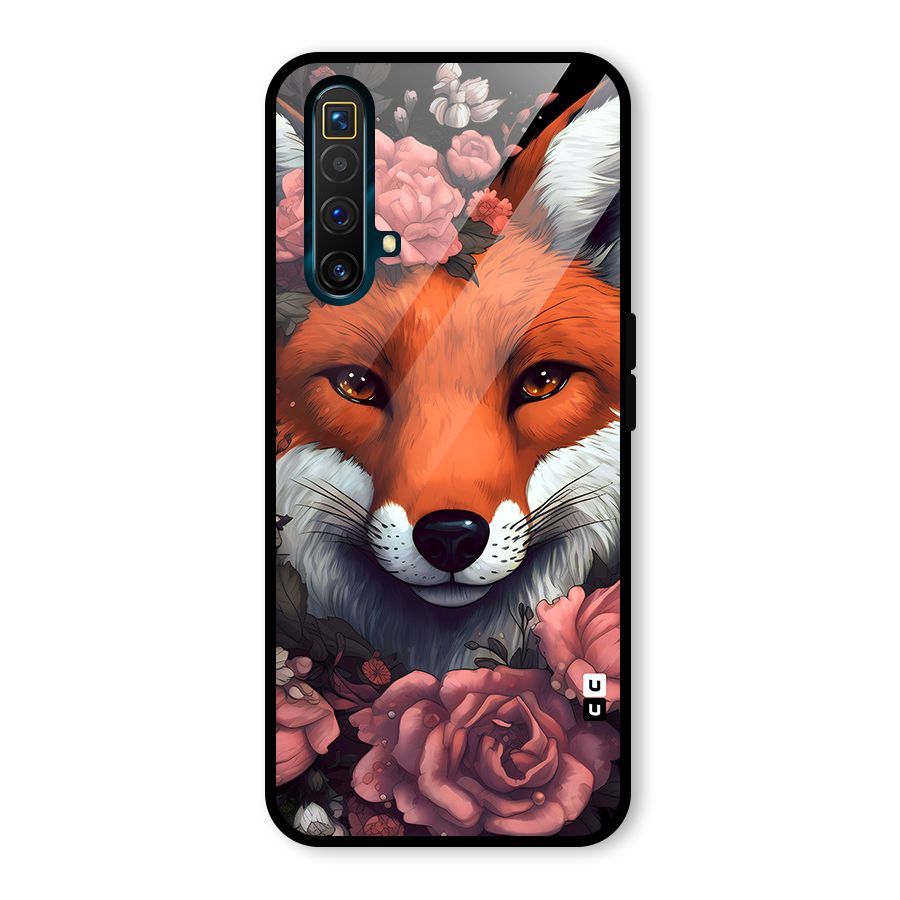 Fox and Roses Glass Back Case for Realme X3