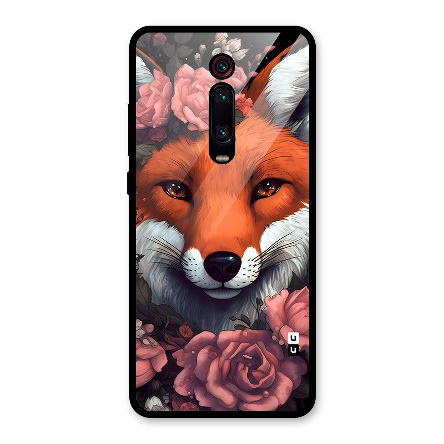Fox and Roses Glass Back Case for Redmi K20
