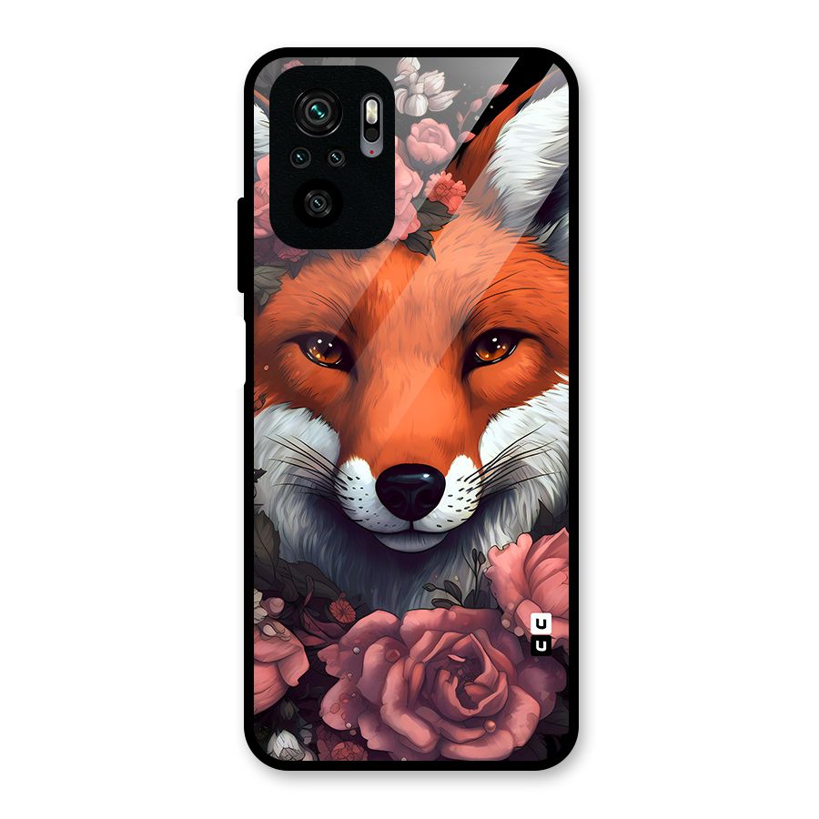 Fox and Roses Glass Back Case for Redmi Note 11 SE