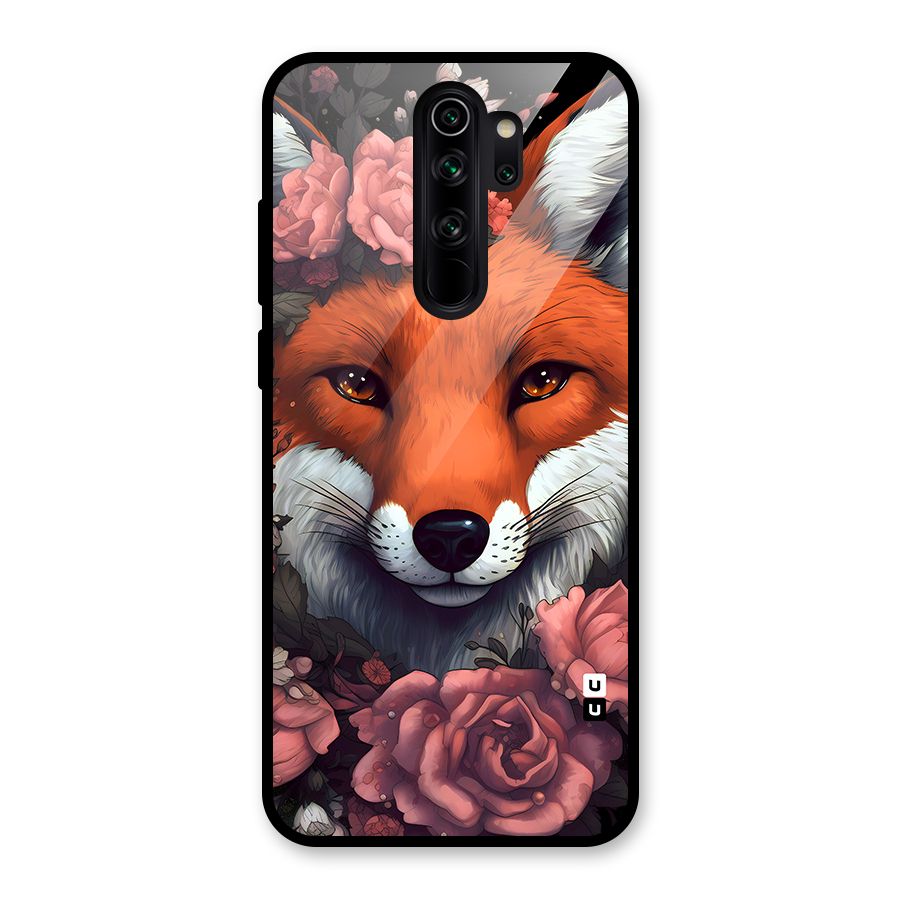 Fox and Roses Glass Back Case for Redmi Note 8 Pro