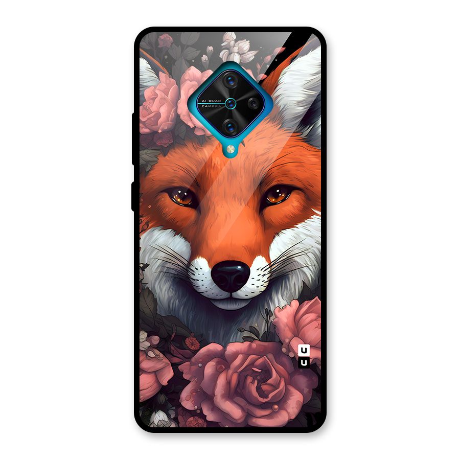 Fox and Roses Glass Back Case for Vivo S1 Pro