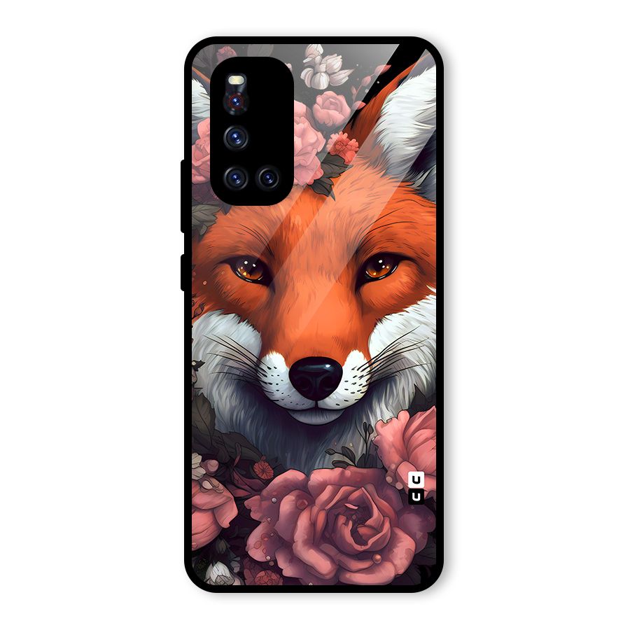 Fox and Roses Glass Back Case for Vivo V19