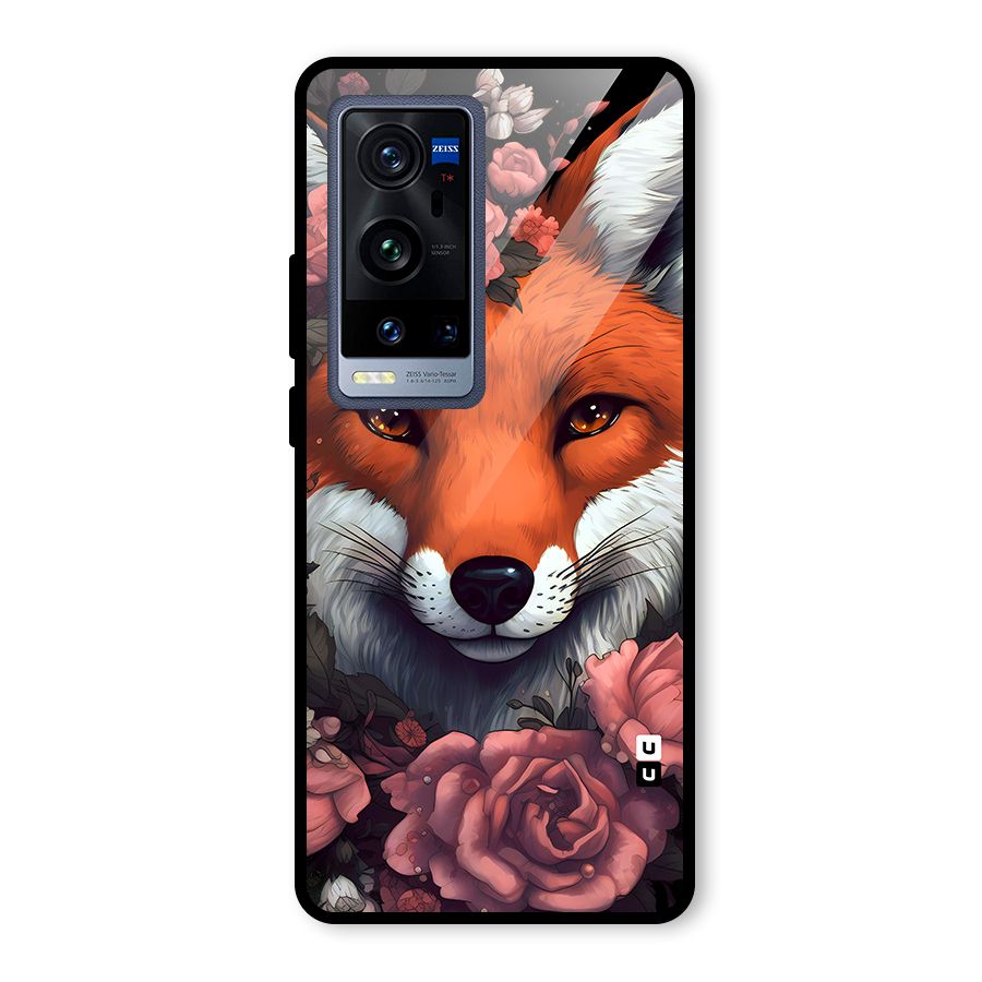 Fox and Roses Glass Back Case for Vivo X60 Pro Plus