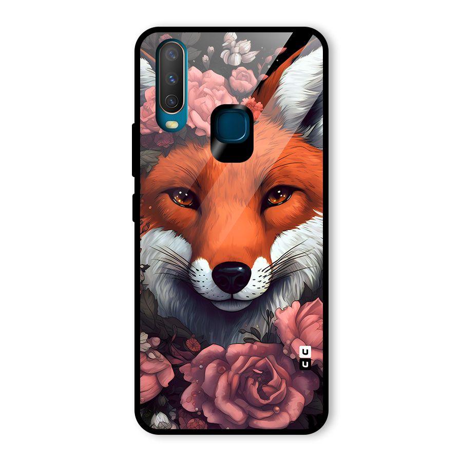 Fox and Roses Glass Back Case for Vivo Y12