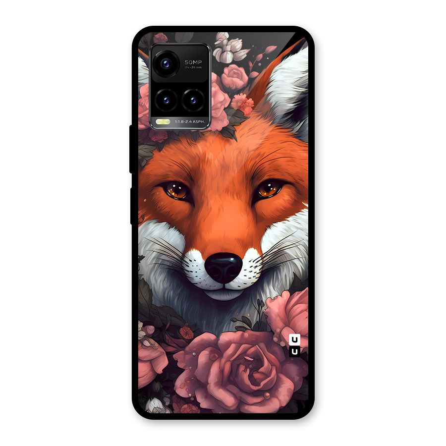 Fox and Roses Glass Back Case for Vivo Y21T