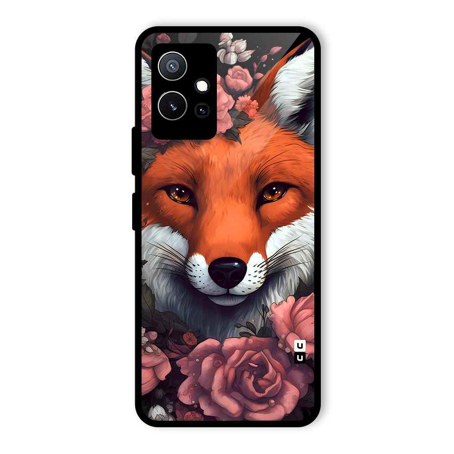 Fox and Roses Glass Back Case for Vivo Y75 5G