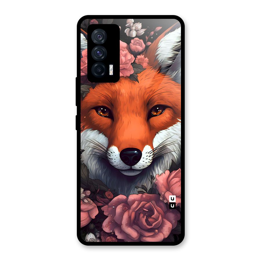 Fox and Roses Glass Back Case for Vivo iQOO 7 5G