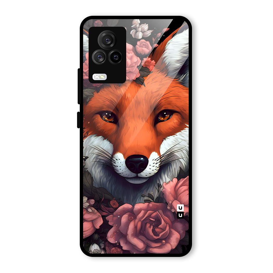 Fox and Roses Glass Back Case for Vivo iQOO 7 Legend 5G