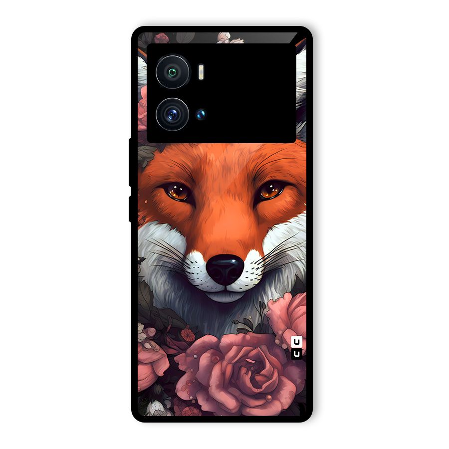 Fox and Roses Glass Back Case for Vivo iQOO 9 Pro