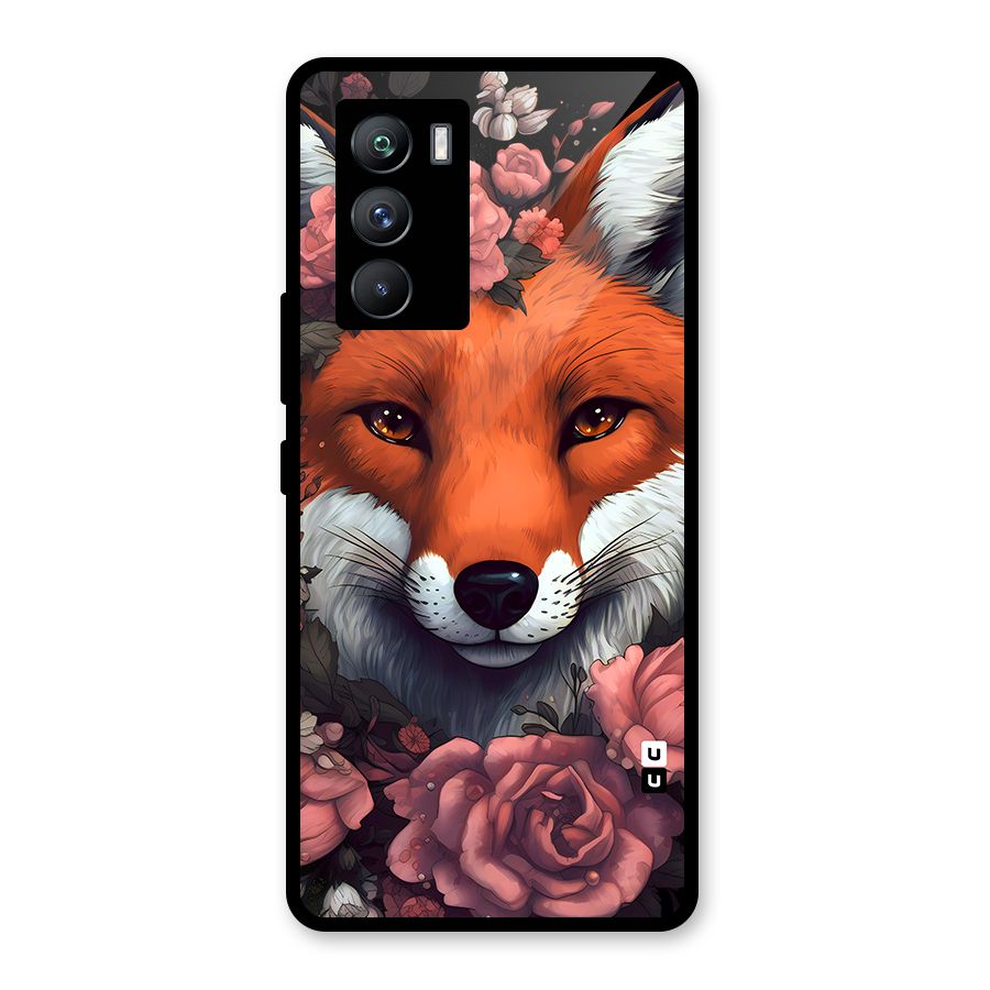 Fox and Roses Glass Back Case for Vivo iQOO 9 SE