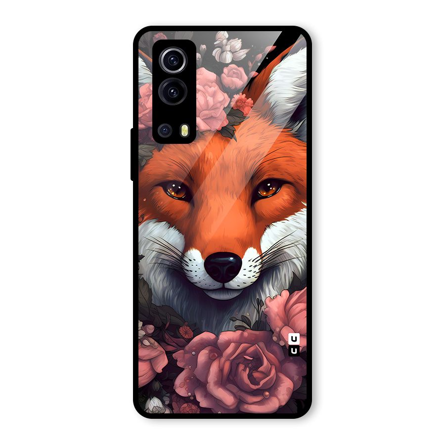 Fox and Roses Glass Back Case for Vivo iQOO Z3