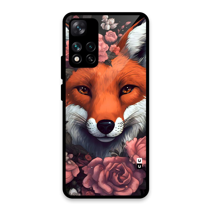 Fox and Roses Glass Back Case for Xiaomi 11i HyperCharge 5G
