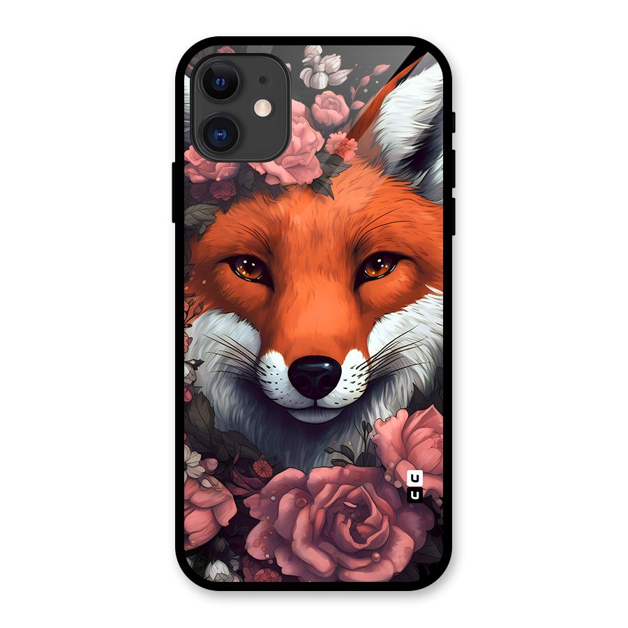 Fox and Roses Glass Back Case for iPhone 11
