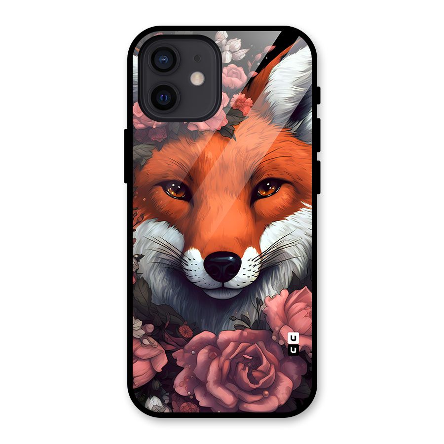 Fox and Roses Glass Back Case for iPhone 12