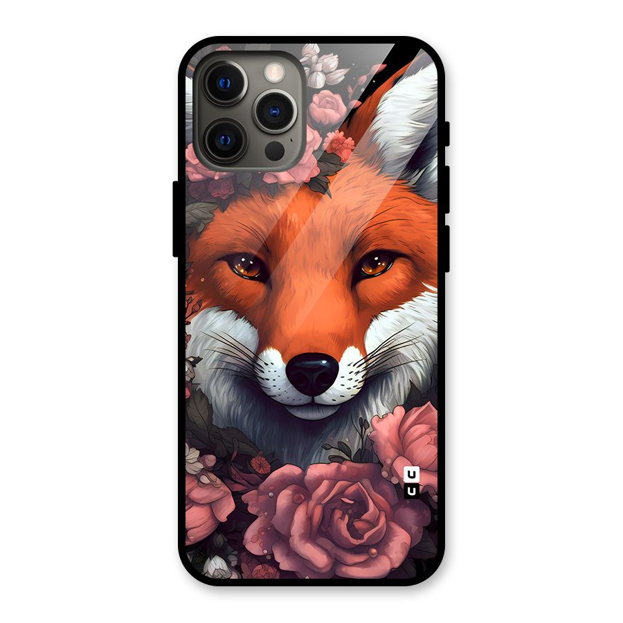Fox and Roses Glass Back Case for iPhone 12 Pro Max