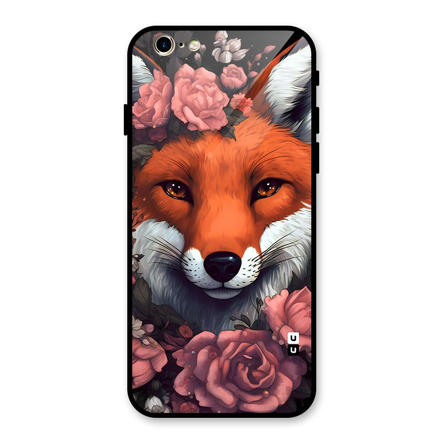 Fox and Roses Glass Back Case for iPhone 6 6S