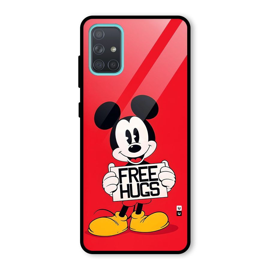 Free Hugs Glass Back Case for Galaxy A71
