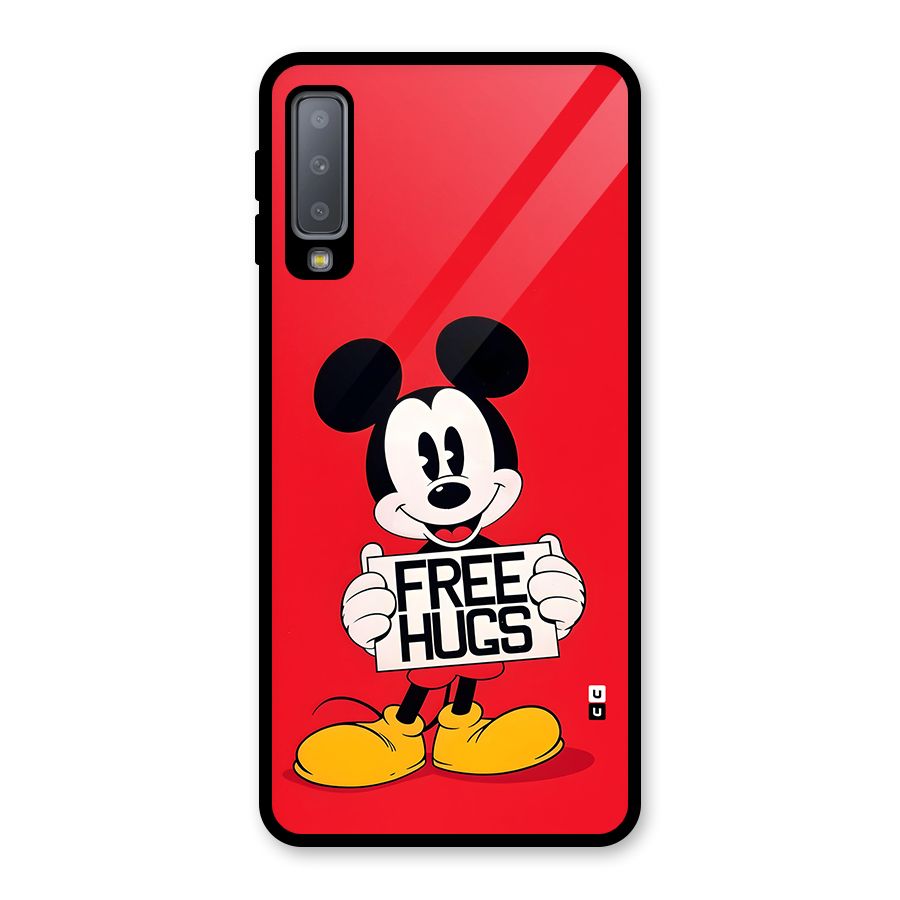 Free Hugs Glass Back Case for Galaxy A7 (2018)