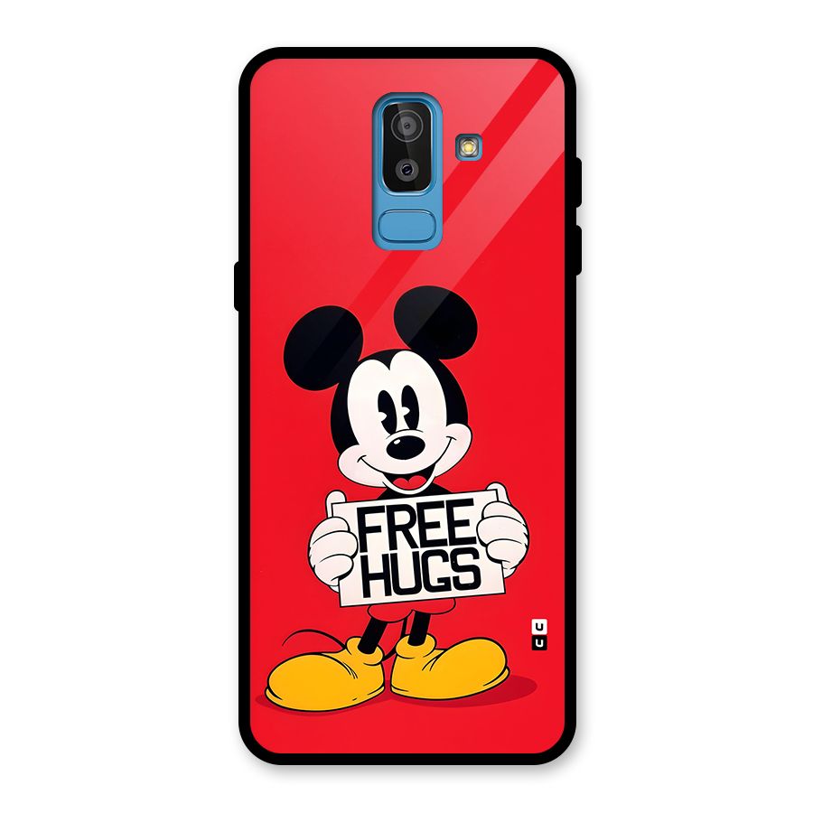 Free Hugs Glass Back Case for Galaxy J8