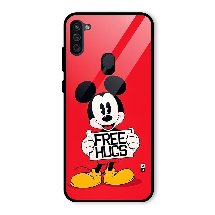 Free Hugs Glass Back Case for Galaxy M11