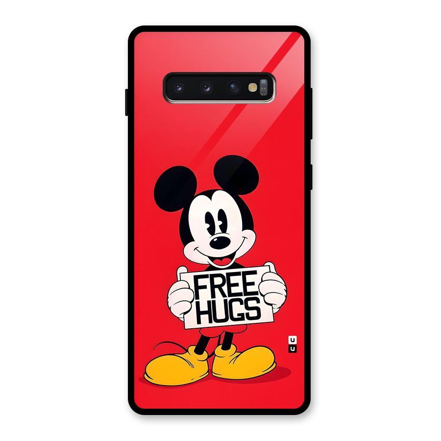 Free Hugs Glass Back Case for Galaxy S10 Plus