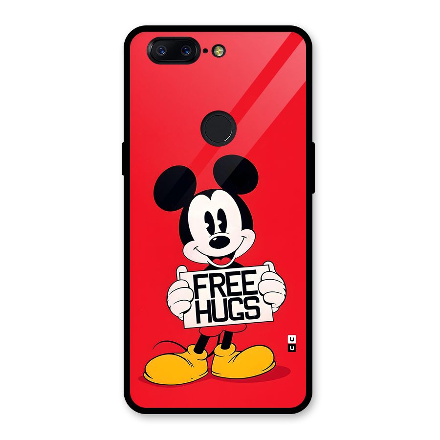 Free Hugs Glass Back Case for OnePlus 5T