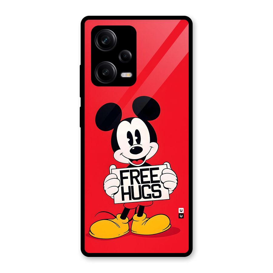 Free Hugs Glass Back Case for Redmi Note 12 Pro