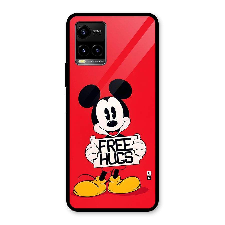 Free Hugs Glass Back Case for Vivo Y33s