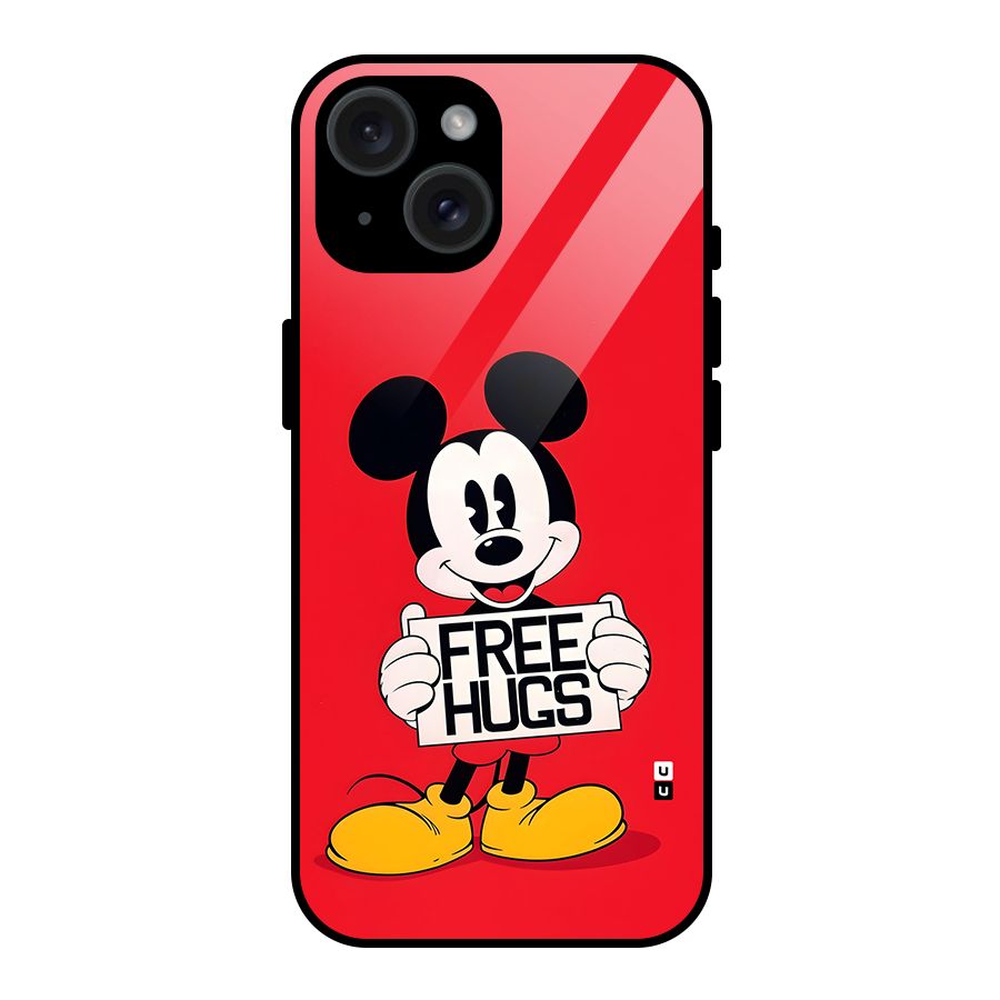 Free Hugs Glass Back Case for iPhone 15