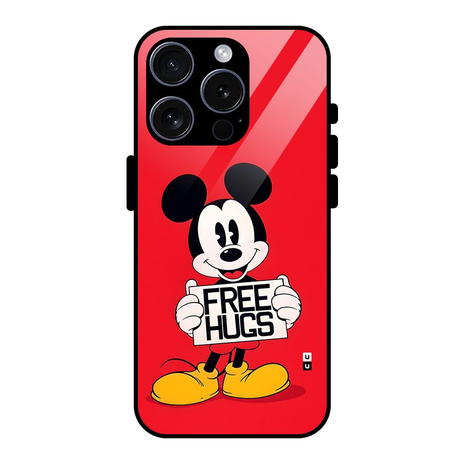 Free Hugs Glass Back Case for iPhone 15 Pro