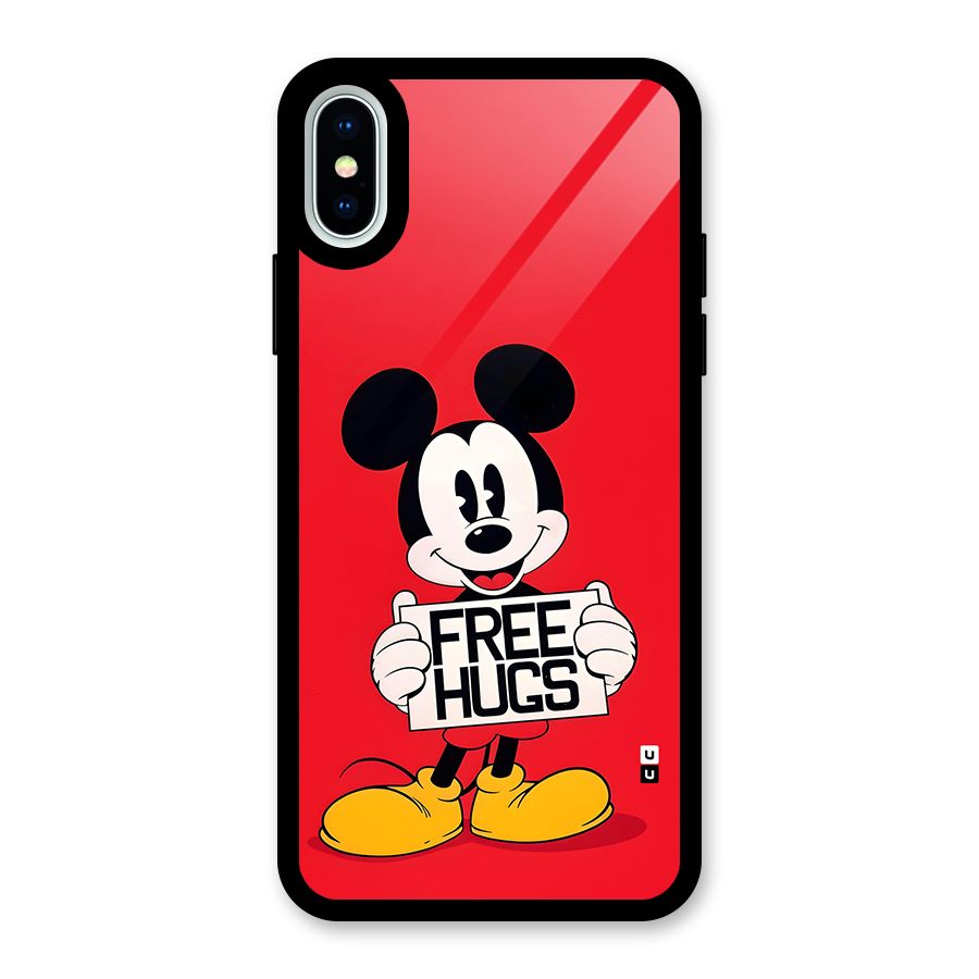 Free Hugs Glass Back Case for iPhone XS