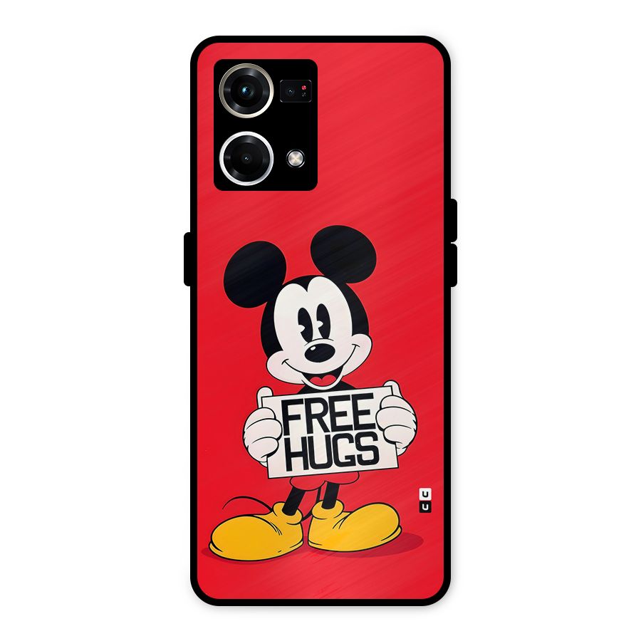 Free Hugs Metal Back Case for Oppo F21 Pro 4G